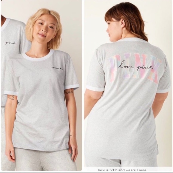 PINK Victoria's Secret Heather Gray Tshirt - Picture 1 of 4